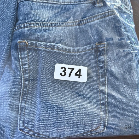 Pacsun Button Fly Distressed Ripped Baggy Jeans Sz 28 Wide Leg Women Raw Hem NWT - Picture 10 of 10